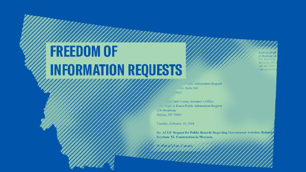 graphic of Freedom of Information Requests and the state of Montana