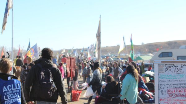 Image of Water Protectors and ACLU Legal Observer at Standing Rock