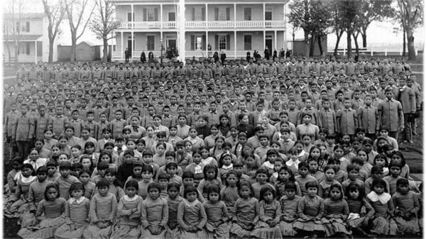 Carlisle Indian School student body around 1885