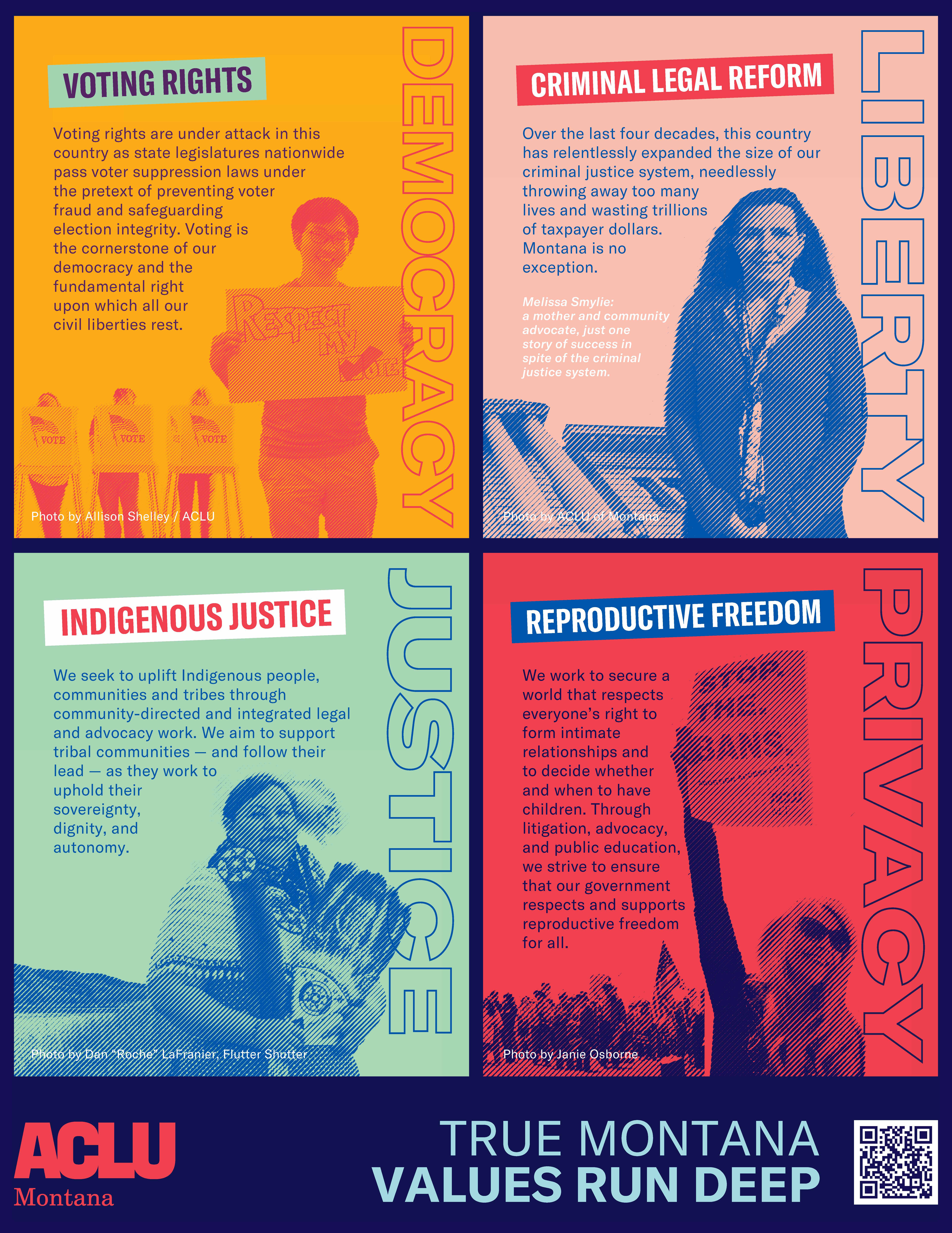 Front page of one pager - Montana Values Run Deep