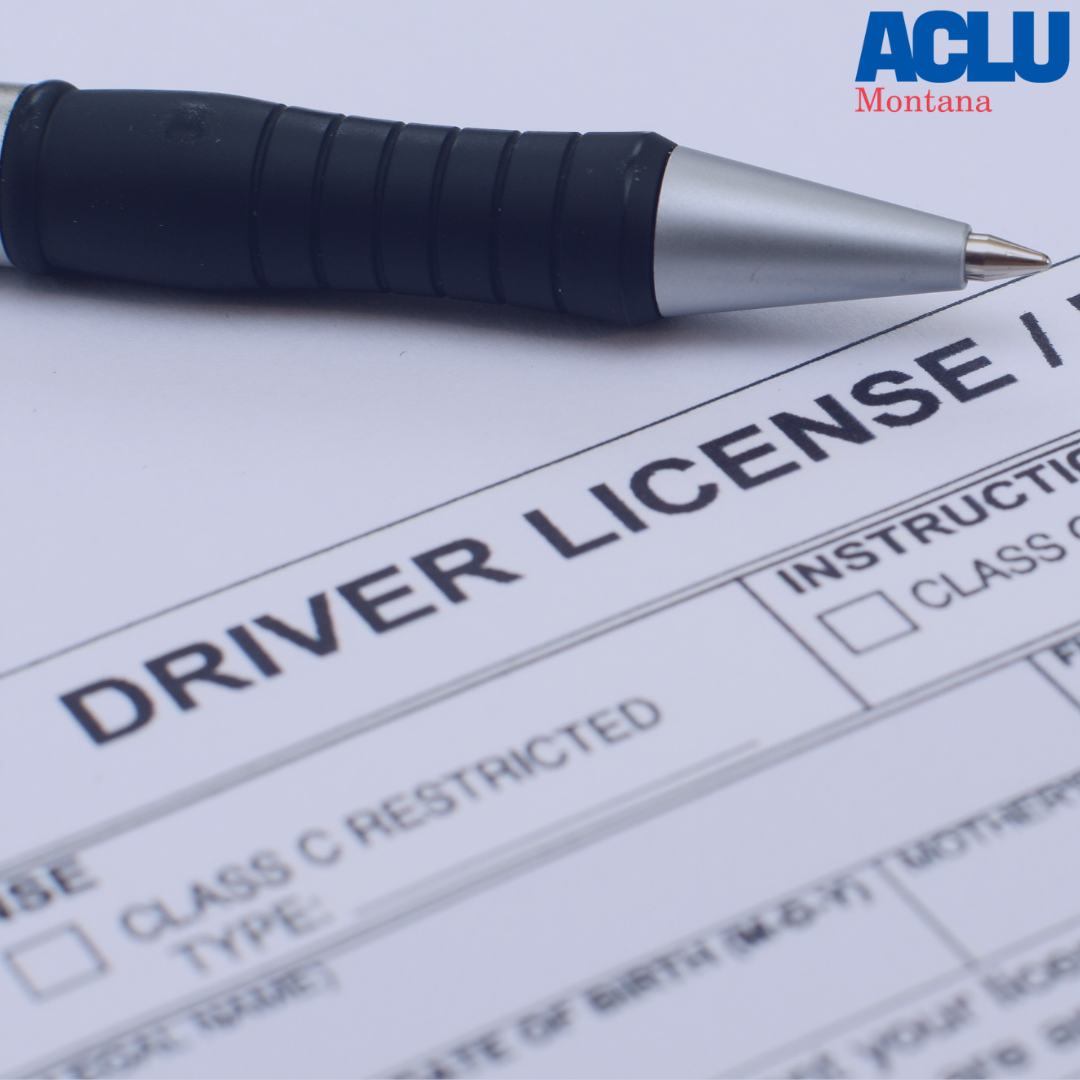 A photograph of a drivers license application