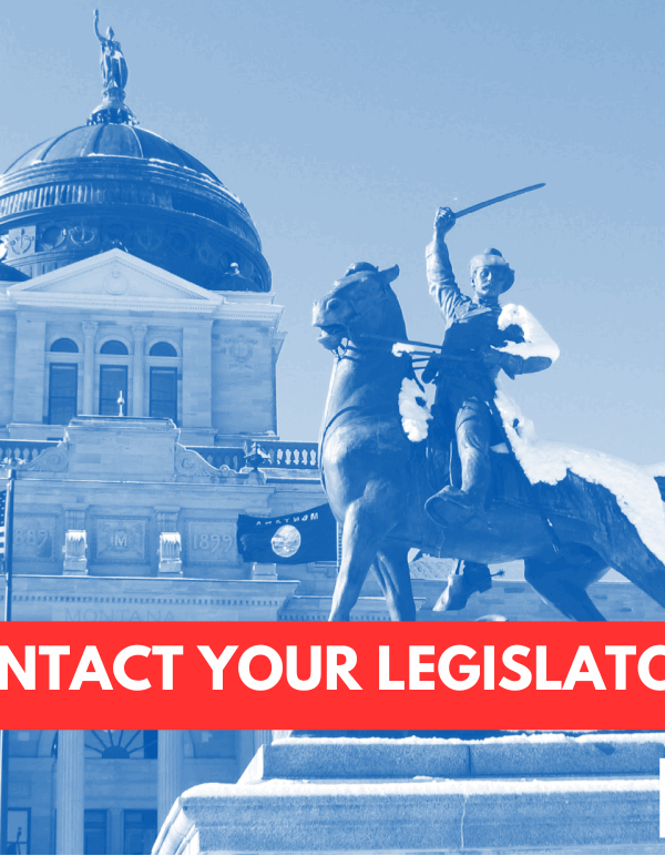 A photo of the Montana State Capitol with the text 2025 Legislative Session