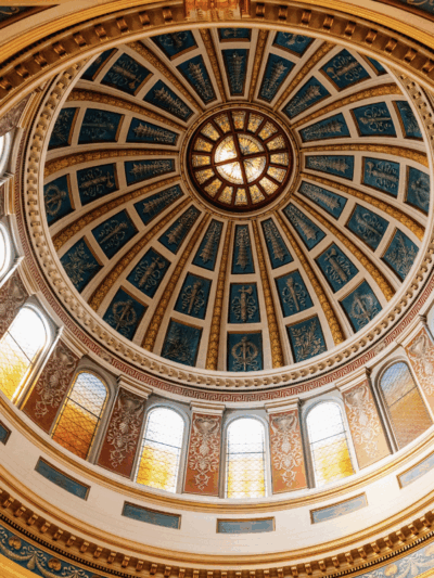 A photograph of the rotunda at the Montana State Capitol Building