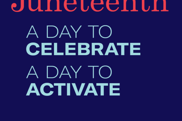 A graphic reading Juneteenth: a day to celebrate, a day to activate. The ACLU of Montana logo is in the lower right corner.
