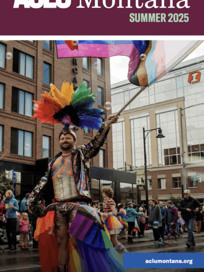 The cover of the ACLU of Montana summer 2025 newsletter