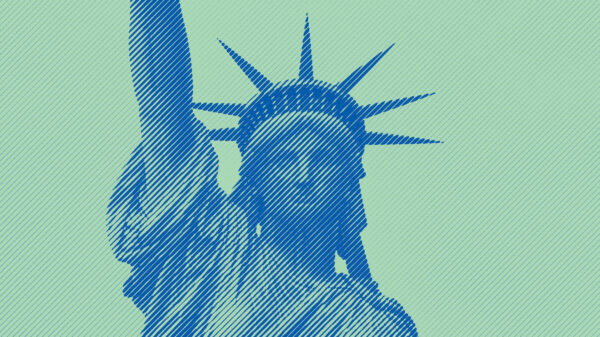 A graphic of the Statue of Liberty