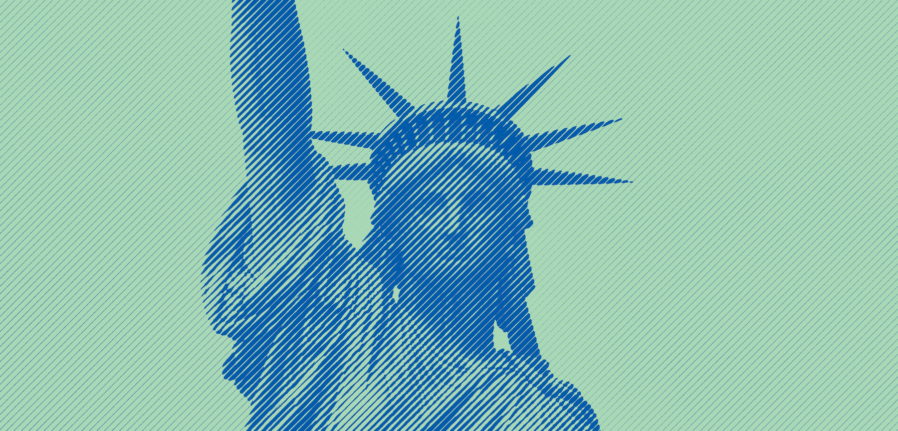 A graphic of the Statue of Liberty