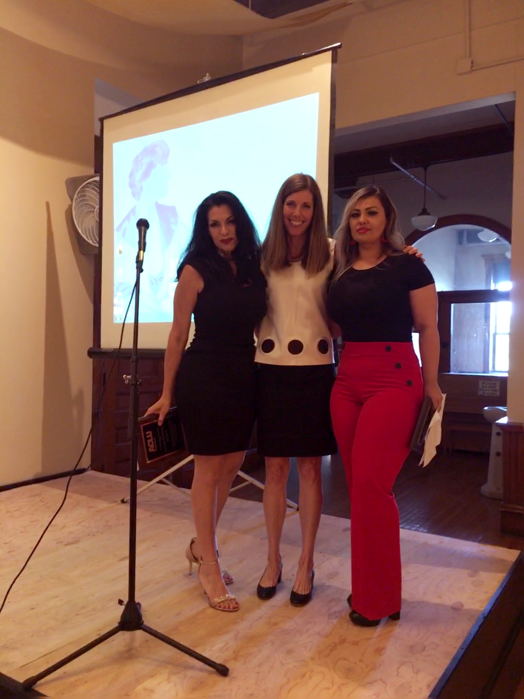 Photo of Ana Suda, Caitlin Borgmann, and Mimi Hernandez