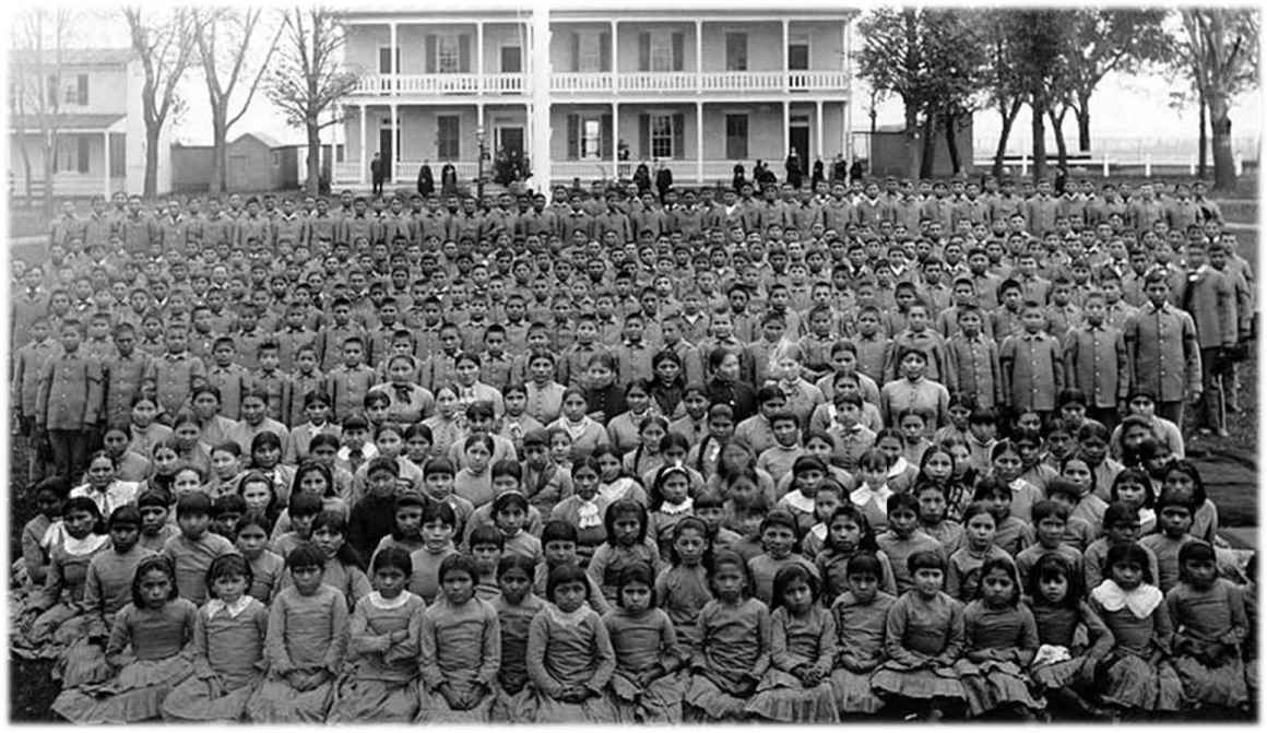 Carlisle Indian School student body around 1885