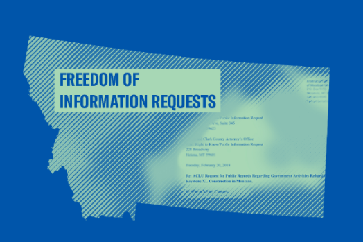 graphic of Freedom of Information Requests and the state of Montana